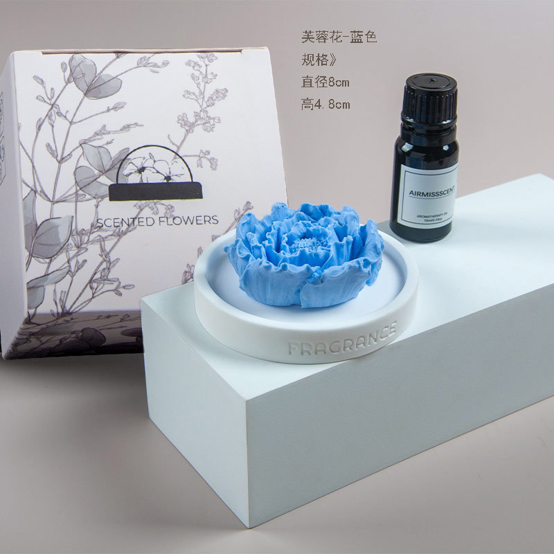 卸売り刺繍花香薫石膏拡香石高級感室内持続家庭用アロマ香薫置物お土産|undefined