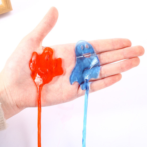 Exhaustive Sticky Toy Halloween Creative Prank Gag Nostalgic Elastic Stretchy Sticky Ghost Small Toy