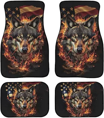 Car Floor Mats Four-Piece – Universal Foot Pad - 1-143-suit-34-3344cm-two-piece-set
