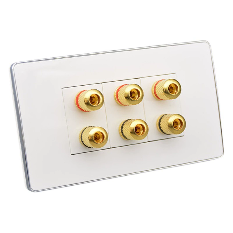 120-образный 6-головный Соединительный столб для аудиопанели объемного звучания усилитель интерфейса динамика трехпозиционный аудиоадаптер штекер динамика