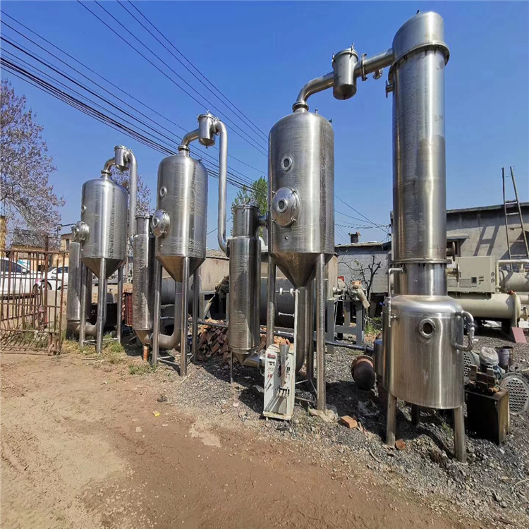 蒸发器 二手316LMVR钛材浓缩废水处理降膜三效强制循环蒸发器