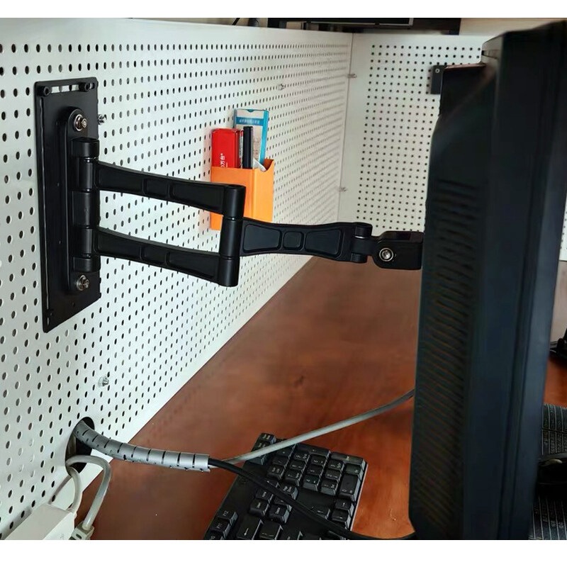 Perforated Board Monitor Wall Mount Bracket Desktop Computer Elevated Stand No-Drill Perforated Board Display Stand Perforated Board Monitor Wall Mount Bracket Desktop Computer Elevated Stand No-Drill Perforated Board Display Stand