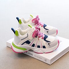 女童运动鞋2025新款儿童早秋鞋子女孩透气网鞋女宝秋季双网老爹鞋