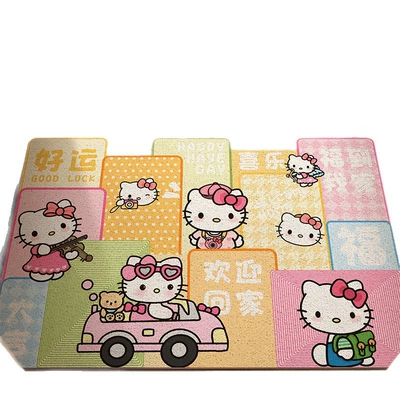 Cartoon Kitty Cat Entrance Anti-Slip, Avtomobil döşəmə paspasları