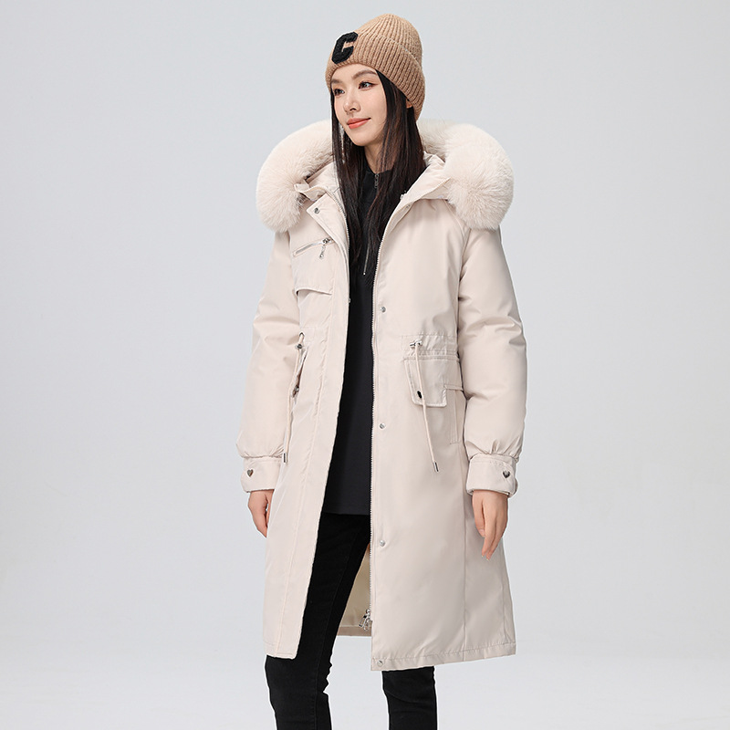 Women's long winter Outwear parkas ladies long winter padded parker coat