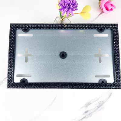 Cross-border foreign trade Russia Ukraine car license plate frame European regulations rear license plate frame supply European diamond license plate frame (License plate holder/license plate holder) - black