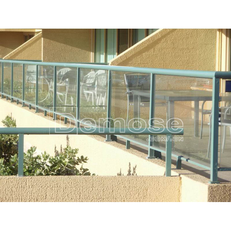 实木扶手钢化玻璃楼梯栏杆 夹胶玻璃栏杆 室内不锈钢扶手栏杆