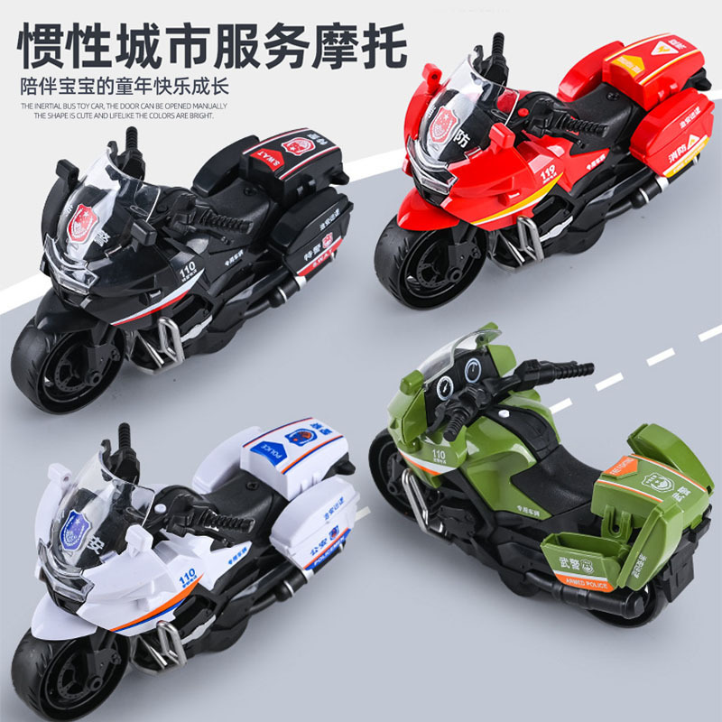 Cross-Border Children's Toy Car Inertia Motorcycle Simulation Model Pull-Back Car Boy Girl Car Toy Gift