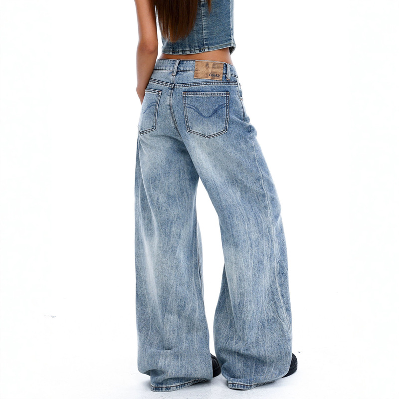 American Retro Straight-Leg Jeans 2026 Summer New Style Slimming Loose Drape Versatile Wide-Leg Pants