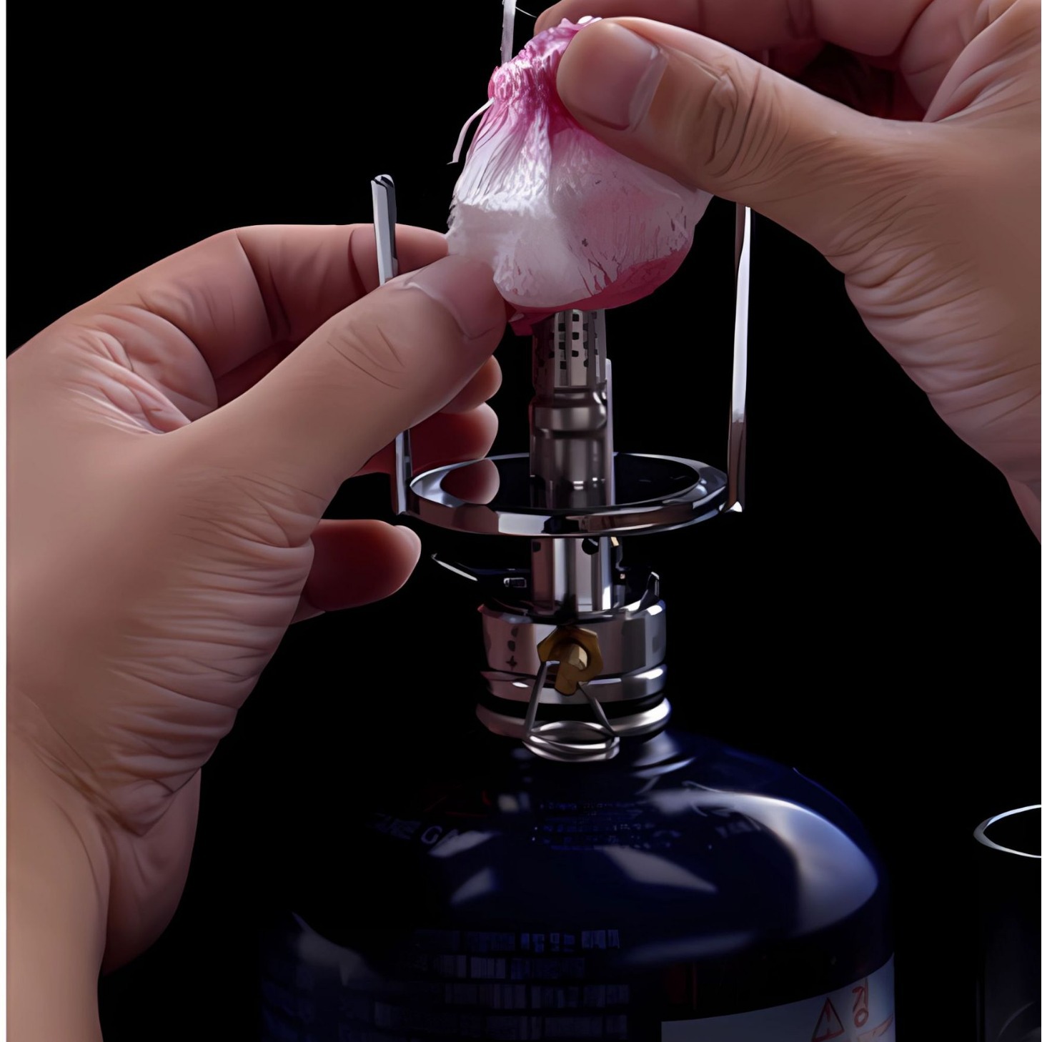 Lámpara de camping al aire libre pequeña lámpara de gas portátil retro lámpara de camping equipo de camping lámpara de vapor de cristal lámpara de iluminación de la tienda