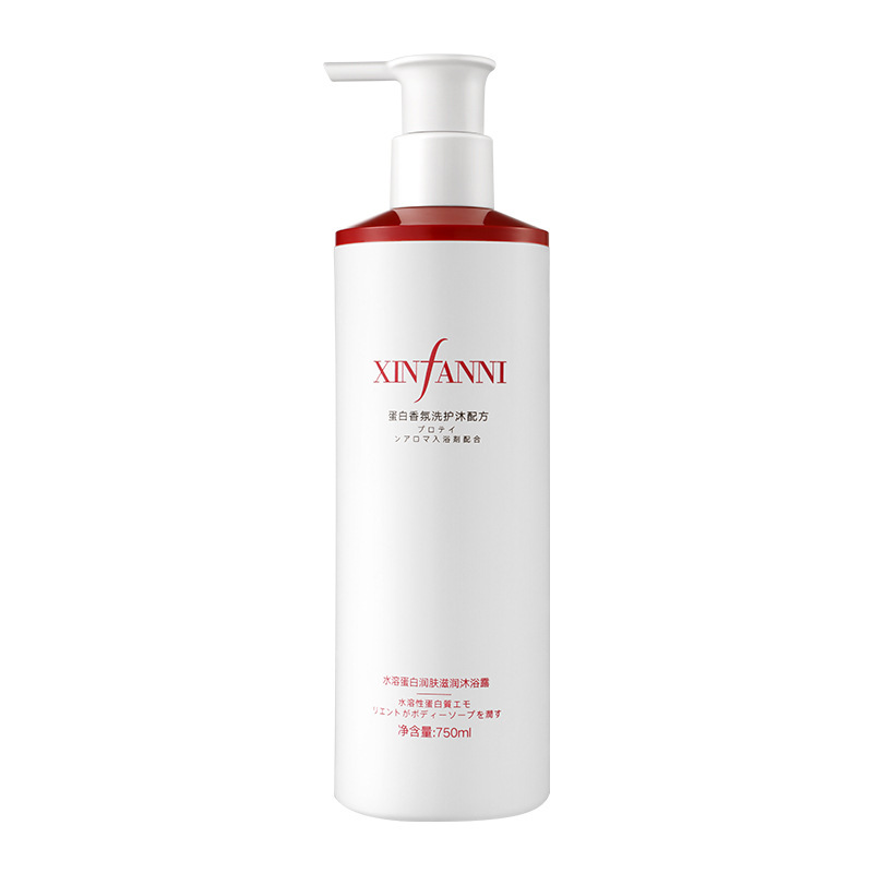Xinfanni champú de proteína soluble en agua refrescante Control De Aceite hidratante acondicionador de cabello fragancia duradera traje de gel de ducha al por mayor
