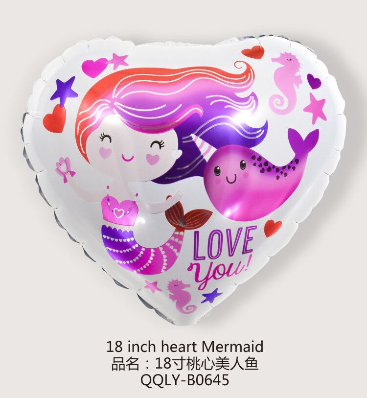 18寸桃心美人鱼