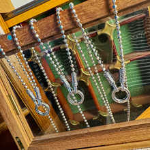 六字真言复古珠珠链纯银项链s925银饰配件配饰长链