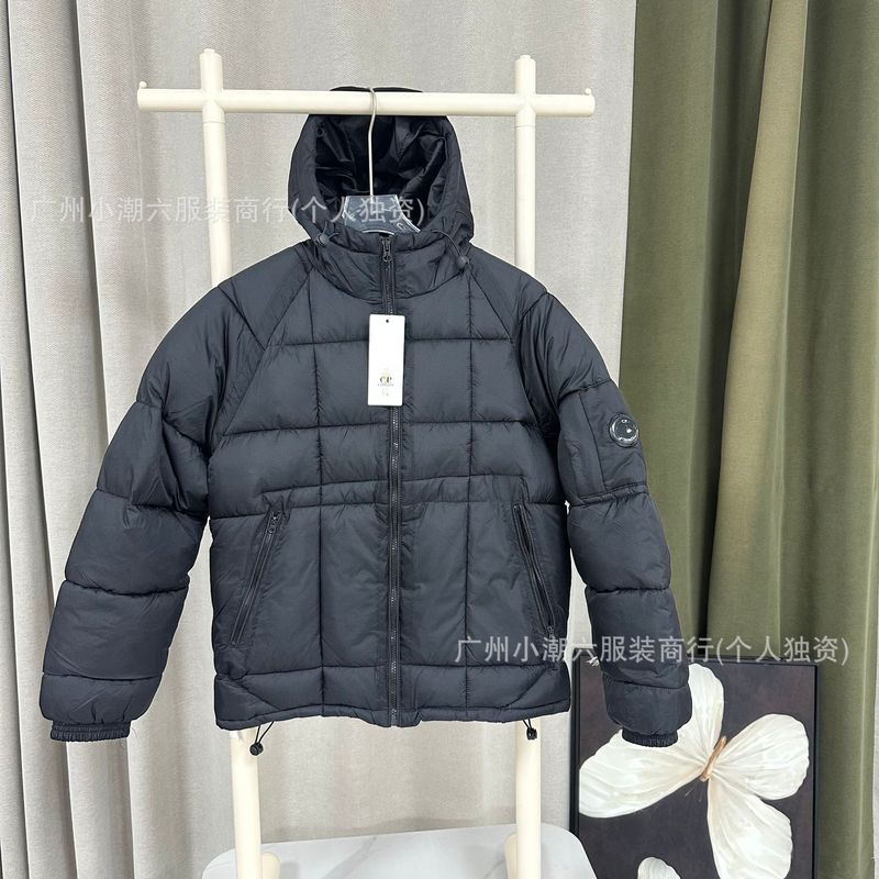 CP海外限定 COMPANY 綿服 メンズ チェック柄 キルティング バッジ レンズ アメリカン パン服 フード付き イン アウトドア|undefined