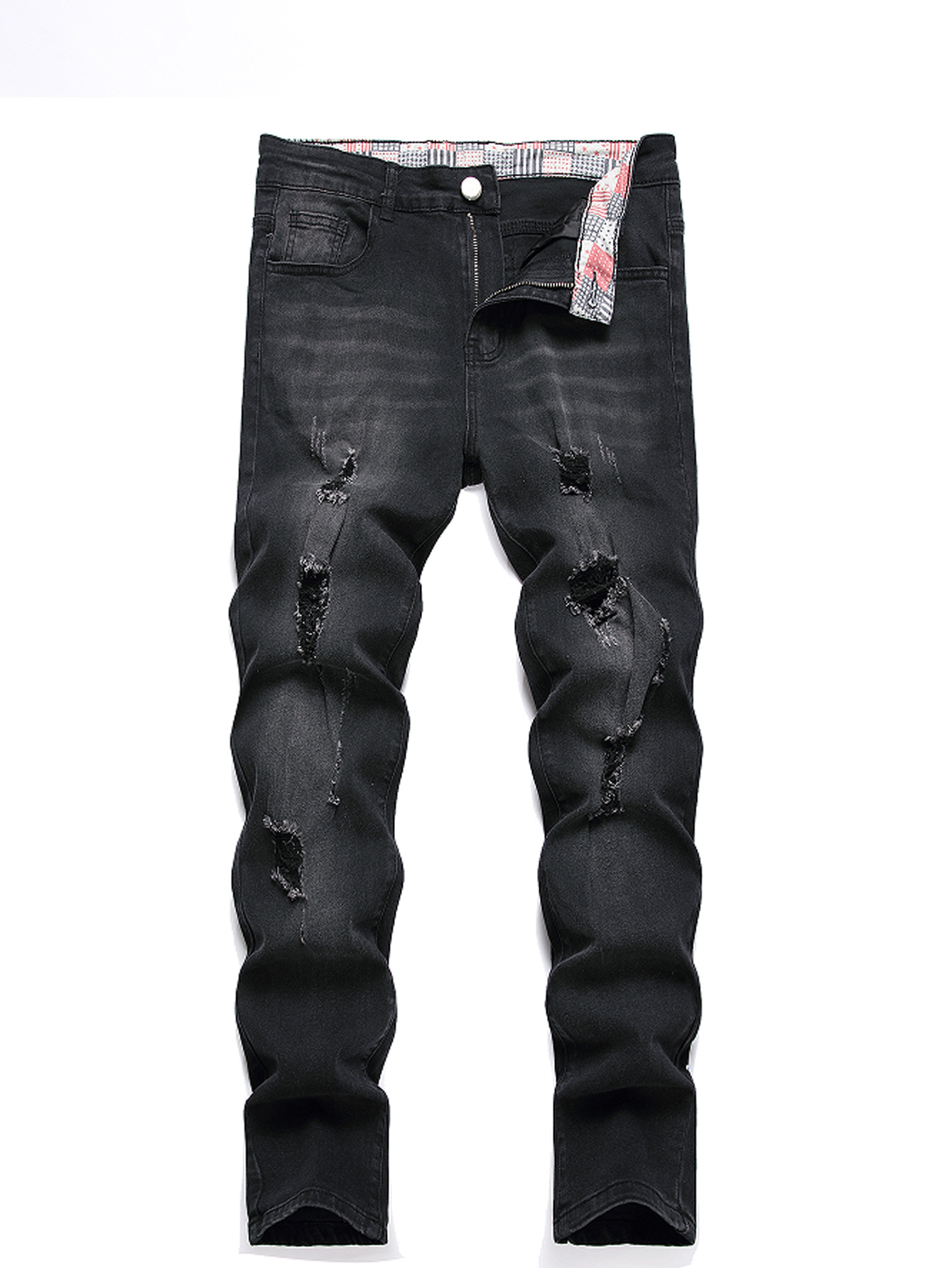 Youth Slim Fit Jeans Men's Korean Style Trendy Skinny Pants for Formal And Casual Summer Wear_voghion.com