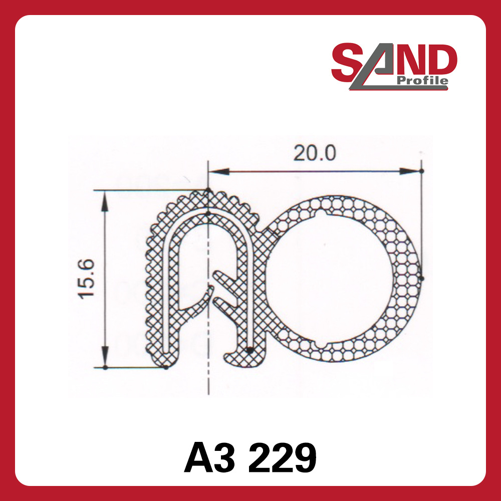 申波菲勒SAND密封条棱边保护条护边条橡胶条A3229