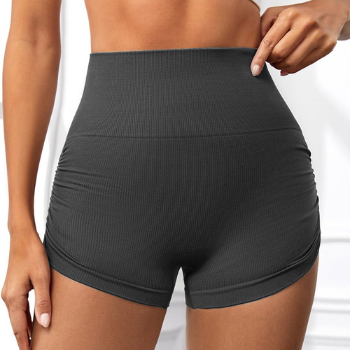European and American Wrinkle-Free Tummy-Tucking Yoga Shorts, Quick-Drying Breathable Sports Fitness High-Elasticity Tight High-Waist Three-Quarter Yoga Pants