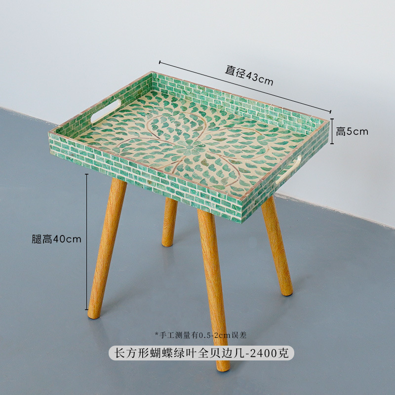 Mesa de té de madera sólida, mesa de té de madera sólida, sofá de salón, mesa redonda de balcón, mesa de té de almacenamiento en el hogar