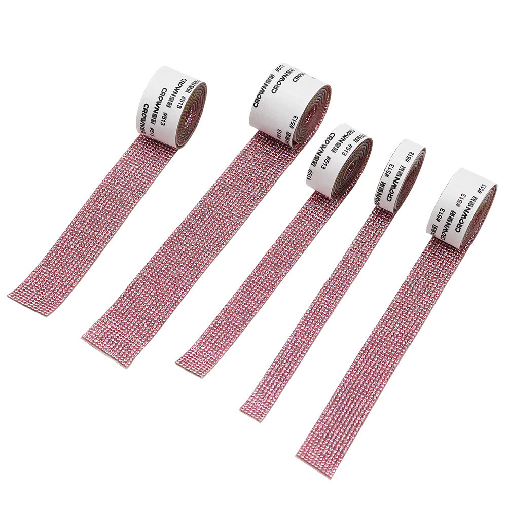 Transfronteriza especial DIY autoadhesivo tira de diamantes de imitación cinturón decorativo ropa Etiqueta de coche de juguete accesorios de diamante adhesivo decorativo diamante