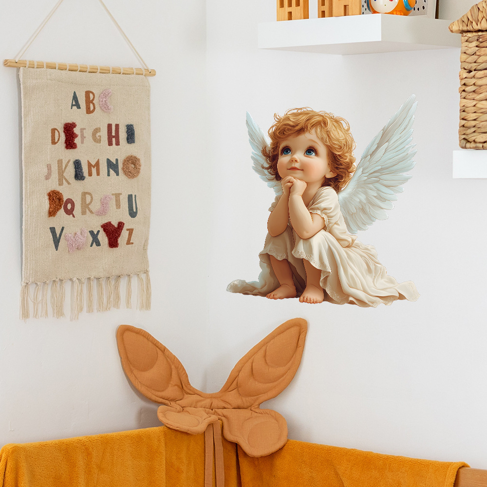 fun-f716可爱小天使翅膀卧室客厅家居美化装饰墙贴纸批发自粘