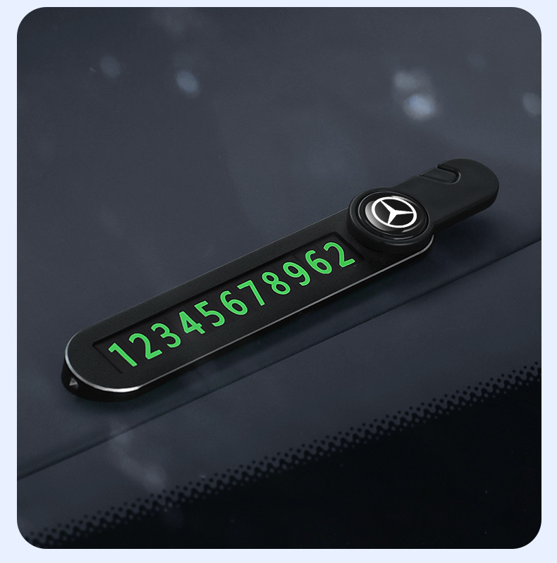 Car Three-In-One Multi-Function Parking Number Plate Broken Window Safety Hammer Hidden Alloy Temporary Parking Number Plate