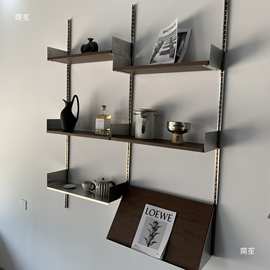 Vitsoe轨道中古置物架客厅背景墙装饰可调节书架家用墙上展示架