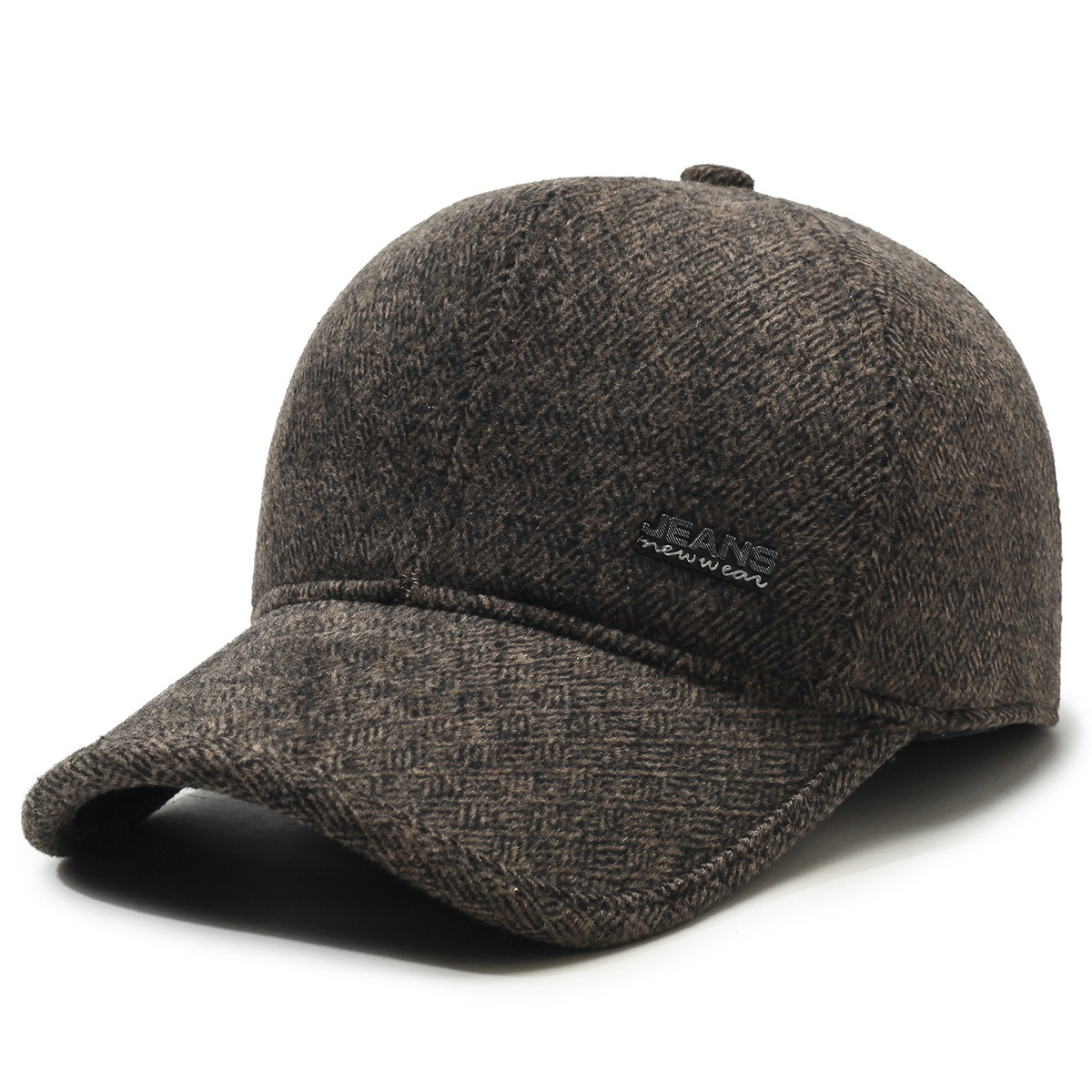 Herren-Baseballkappe mit Fleecefutter, Ohrenschutz, winddicht und kältebeständig, für Erwachsene mittleren und höheren Alters, Herbst/Winter_voghion.com