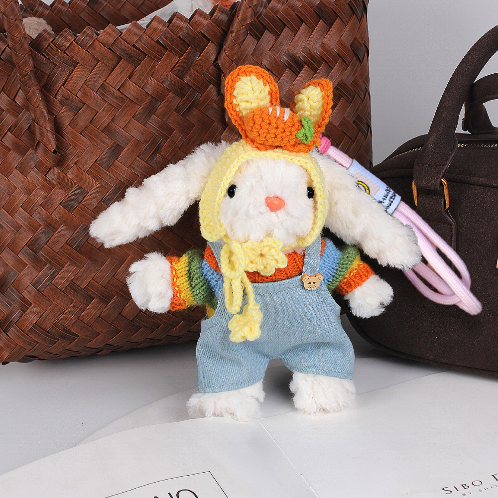 Lindo conejo, toalla de papel de coche, bolsa colgante, caja de cartón para coche, asiento interior, almacenamiento 2025, nueva muñeca colgante image 13