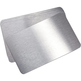 86X54Mmx0.5Mm Metal Business Card Can Be Engraved with Rounded Corners Laser Engraving Stainless Steel Brushed Gold and Silver Business Card