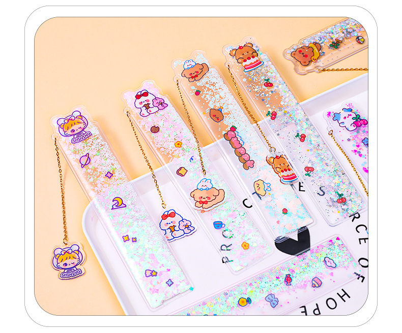 Fashion Love Multi - Function Learning Pendentif Bookmarking Rule 15cm display picture 3