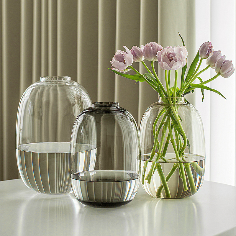 Floral de jardín decoración sala de estar vidrio de madera de estómago alto sentido de agua transparente reloj colgante hidroponía verde grande