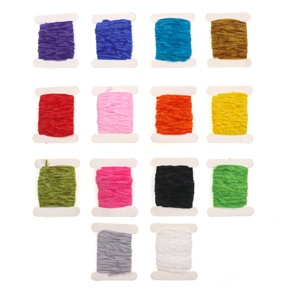 Mosca gancho material de encuadernación chenille lana fuerza Starling cuerpo bobinado hilo Suede Chenill