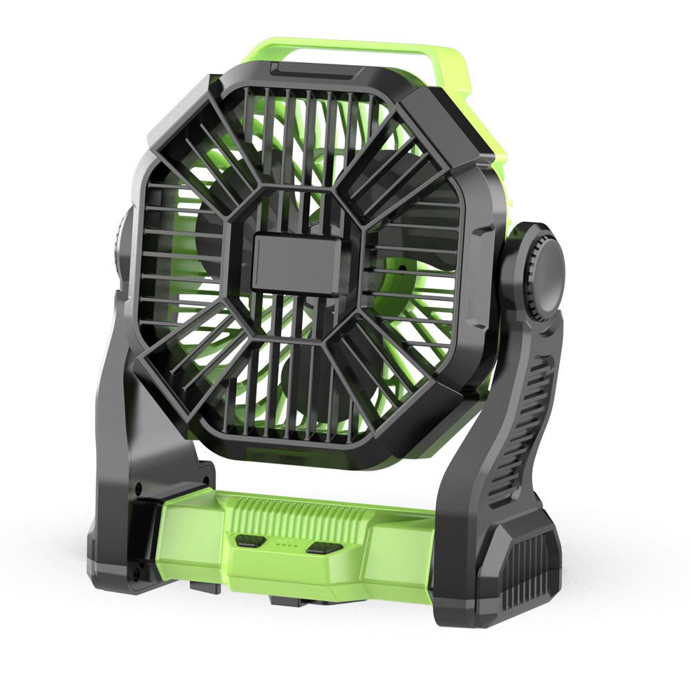 Lámpara Ventilador de Escritorio para Camping USB Recargable con Luz de Emergencia para Tienda de Campaña