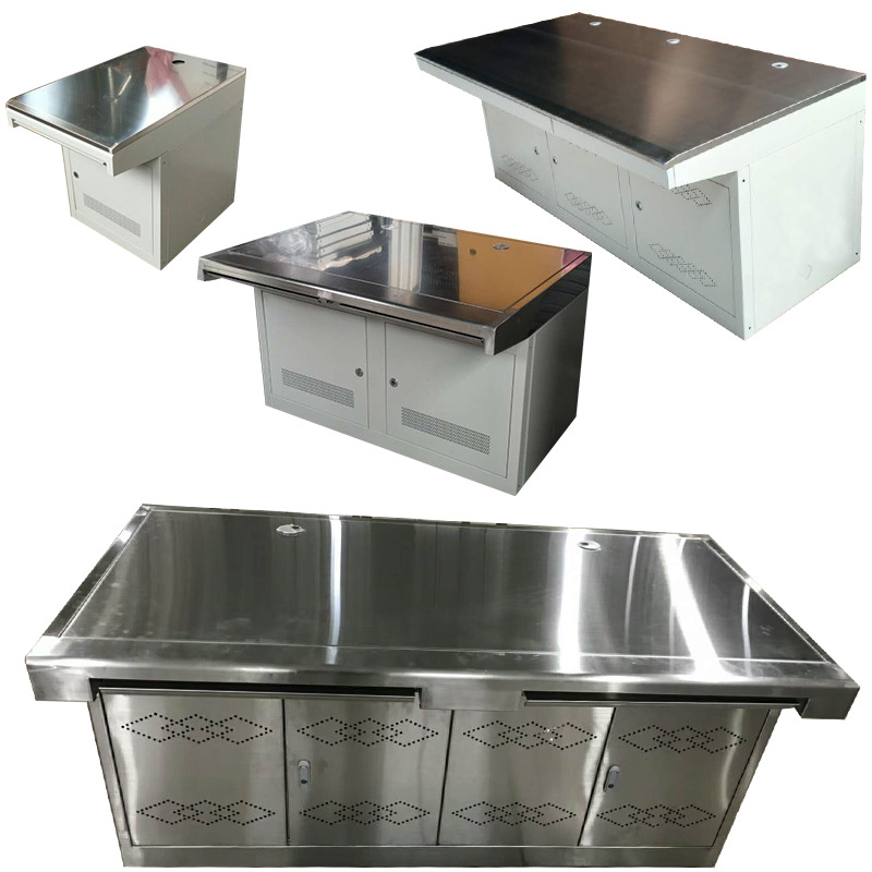 不锈钢操作台 机房台 电脑桌 加厚不锈钢控制台