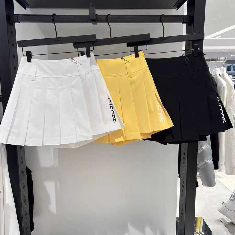 Korean Golf Clothing Women's 24 Spring High-Waisted Pleated Skirt Casual Skirt Versatile Skirt