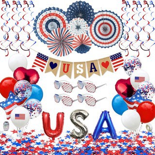 July 4th Patriotic Decoration Set National Flag Decoration Flag…