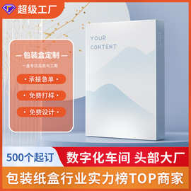白卡彩盒定做盲盒包装空盒子白色瓦楞化妆品抽屉盒翻盖纸盒小批量
