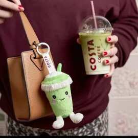 跨境新品matcha plushie 抹茶杯挂件毛绒玩偶公仔