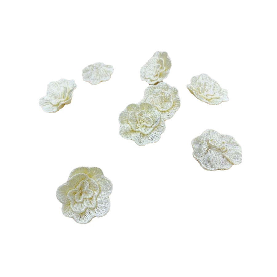 现货手工缝纫立体蕾丝玫瑰花朵饰品舞蹈演服装饰贴花补洞刺绣贴布