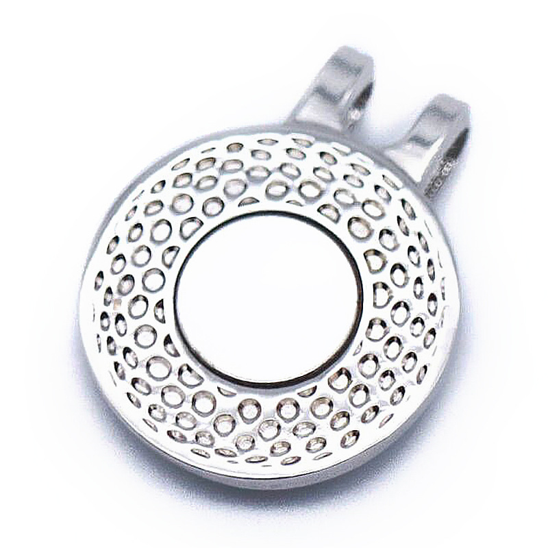 Hardware blanco magnético clip de sombrero de golf Mark marker marca de pelota herramienta de césped insignia de gorra de golf