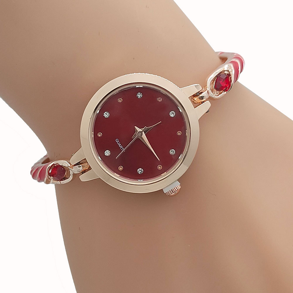Cute Sweet Solid Color Jewelry Buckle Quartz Women's Watches display picture 2