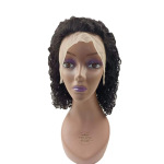 跨境欧美非洲外贸假发 13*4蕾丝款卷发water全真人发自然色14英寸