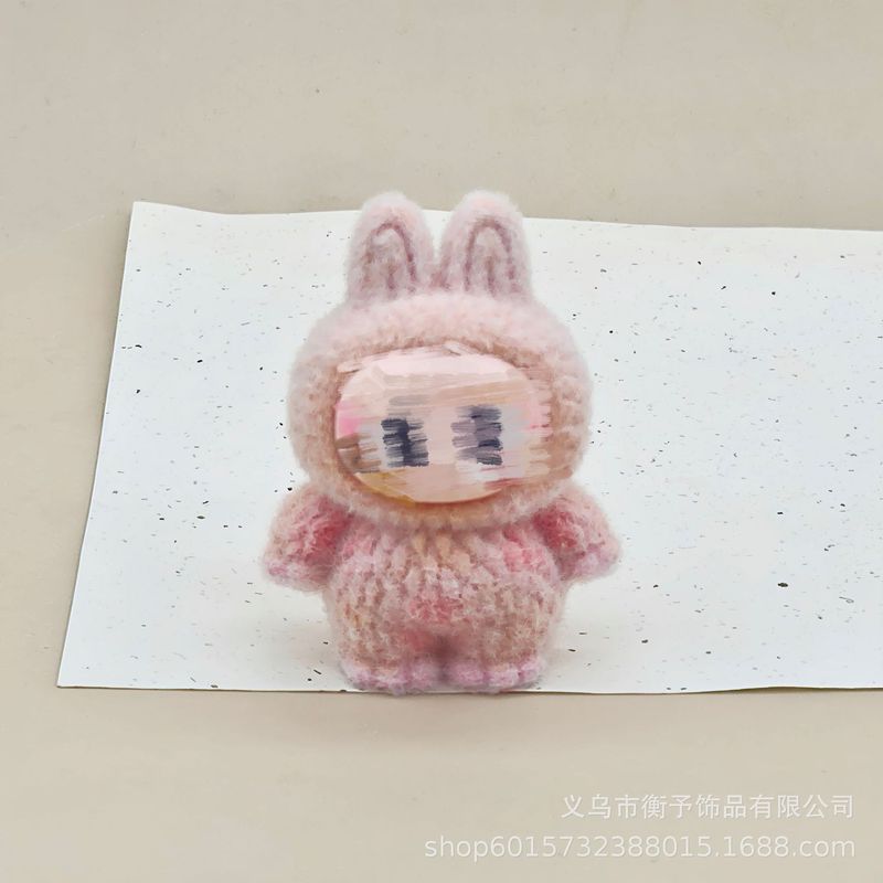新款可爱渐变马卡龙色labubu小摆件公仔配件创意桌面礼品配饰批发|undefined