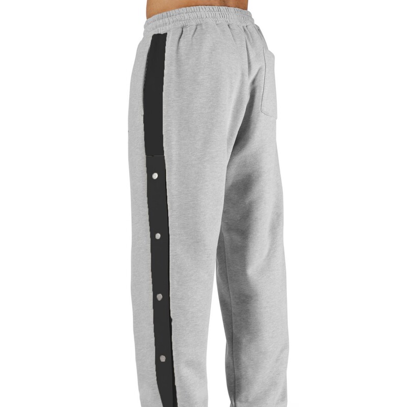 Cross-border Europe and the United States plus velvet button basketball pants men's loose-breasted stitching sports casual trendy pants autumn and winter