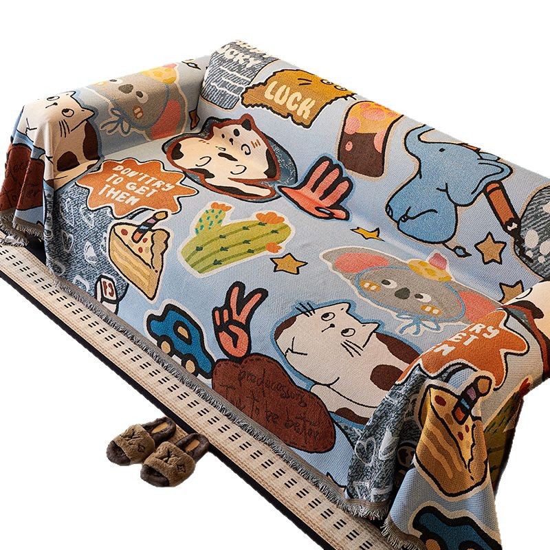 Caricatura nueva cubierta de sofá nuevo todo incluido anti-gato arañazo toallas de cubierta universal cuatro estaciones de una cubierta de sofá completo