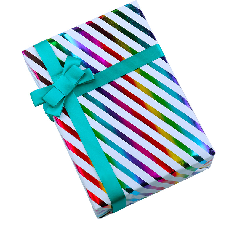 Papel de Regalo de 520 Colores con Estampado en Caliente, Papel de Envolver para Regalos Navideños, Fabricante al por Mayor, Caja de Regalo para Cumpleaños y Día de San Valentín