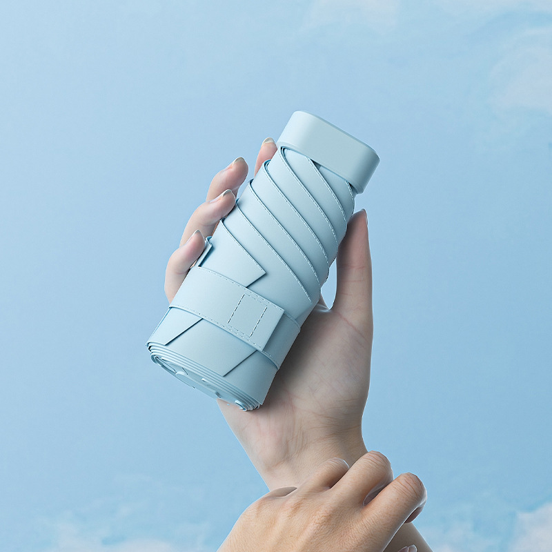 ミニポータブル折りたたみパラソルビニール日焼け止め超軽量レディースフラット 40% off 傘カードホルダー晴雨兼用日傘