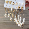 Earrings from pearl, set, pendant, Aliexpress