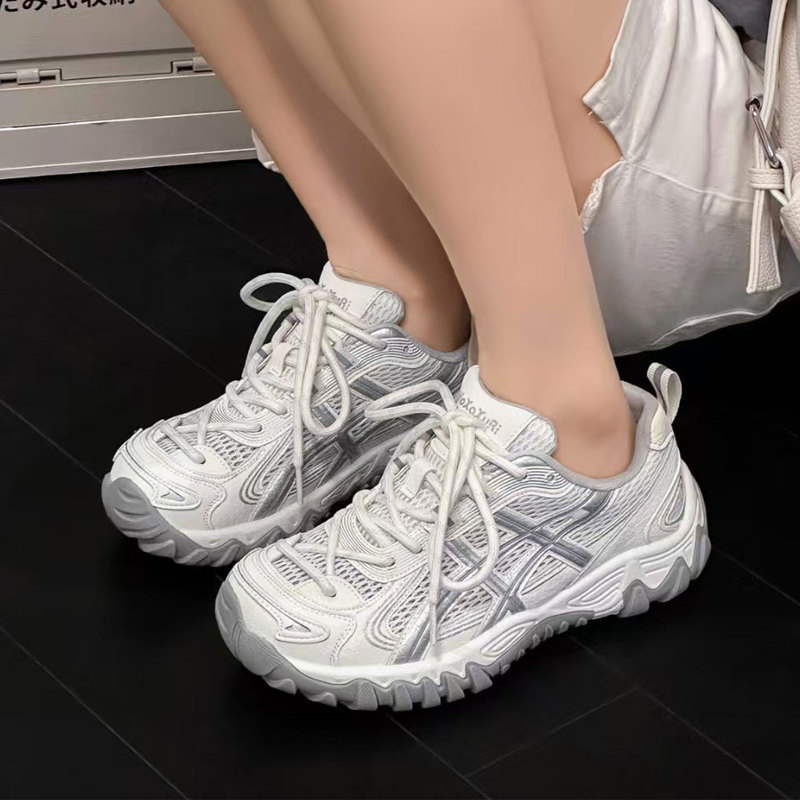 2026 Spring and Summer New Style Thin Mesh Breathable Versatile Fashionable Outdoor Sports Casual Shoes Lightweight High-End Dad Shoes for Women