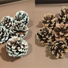 仿真松果干花圣诞节装饰手工DIY材料包花束配件雪花松塔批发跨境